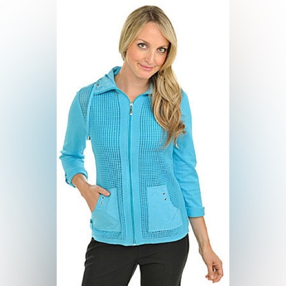 Allison Daley Mesh Knit 100% Cotton Lightweight Sweater - Picture 12 of 12